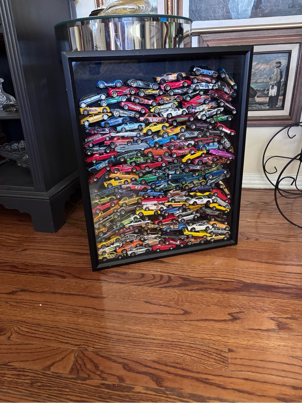 Vintage Hot Wheels Cars collection. Enclosed in a Display shadow box!